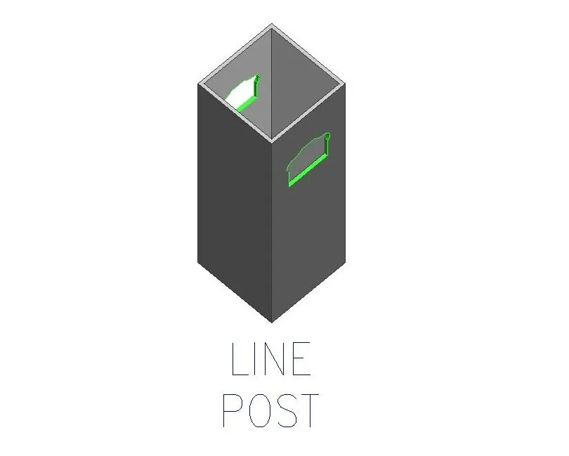 Line Post for Panels - .080" Thickness