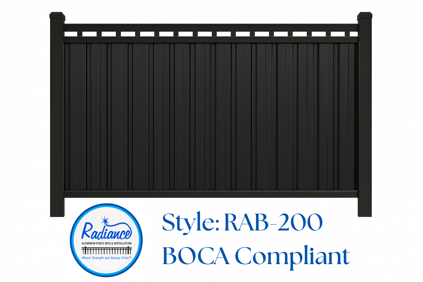 Privacy - BOCA (Pool Code) - Compliant RAB-200 - 6' Wide Panels