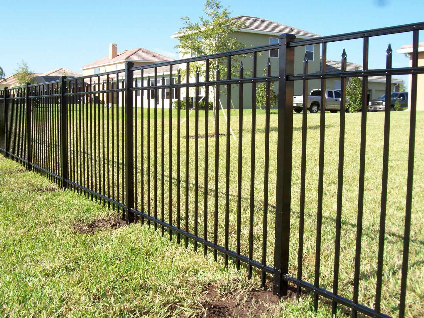 Flat Top with Spears Style - RAFS-210 - 54" or More = Pool Code Compliant - 6' Wide Panels