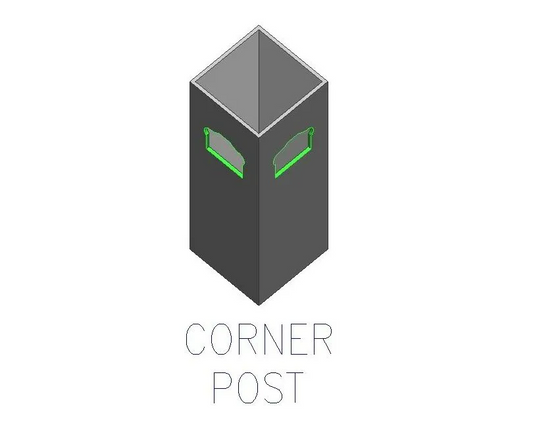Corner Post for Panels - .080" Thickness