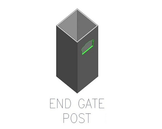 End Post for Gates - .125" Thickness