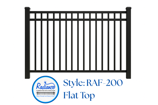Flat Top Style - RAF-200 - 54" or More = Pool Code Compliant - 6' Wide Panels