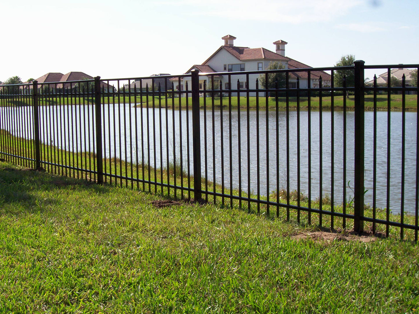 Flat Top with Spears Style - RAFS-210 - 54" or More = Pool Code Compliant - 6' Wide Panels