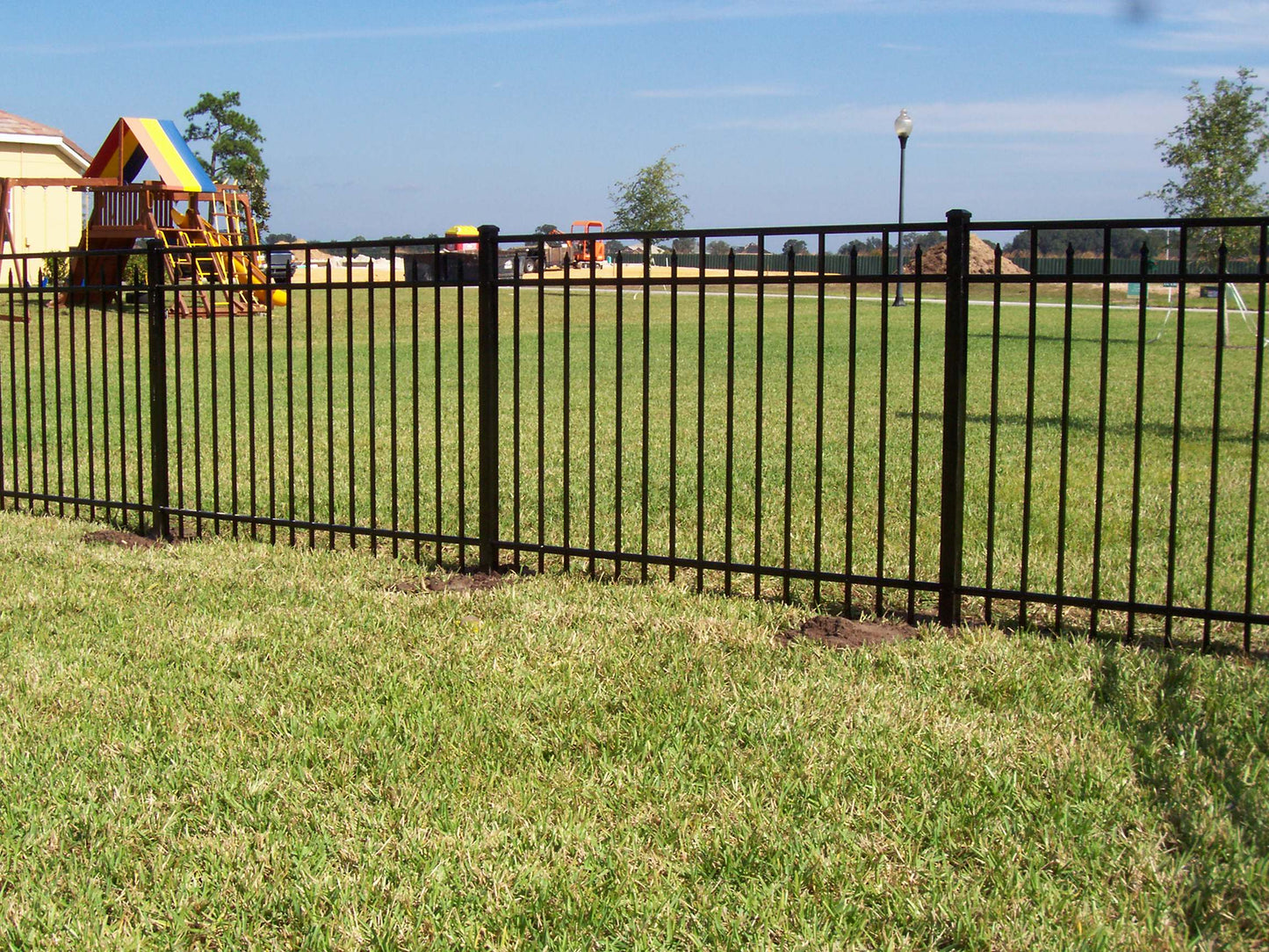 Flat Top with Spears Style - RAFS-210 - 54" or More = Pool Code Compliant - 6' Wide Panels